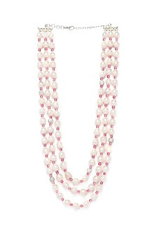 White Finish Swarovskis Necklace