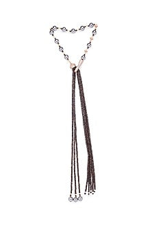 Gold Finish Agate Beaded Necklace