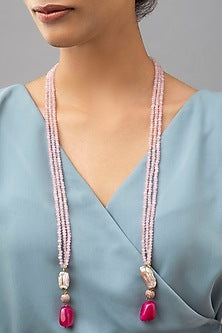 Gold Finish Baroque Pearl Necklace