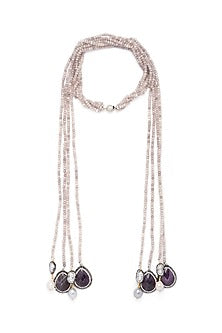 Gold Finish Amethyst Necklace