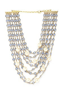 Gold Finish Swarovski Necklace