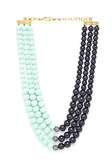 Gold Finish Swarovski & Pearl Necklace