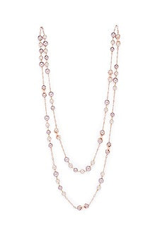 Gold Finish Shell Pearl Drop Necklace