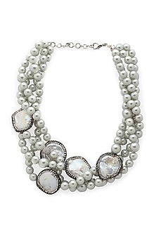 Gold Finish Crystal Necklace