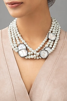 Gold Finish Crystal Necklace