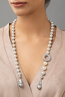 White Finish Pearl Necklace