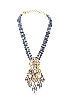 Gold Finish Hydro Ruby Necklace