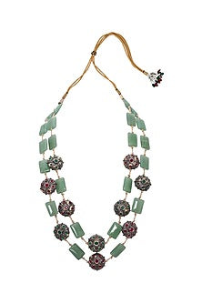 Gold Finish Meenakari Necklace