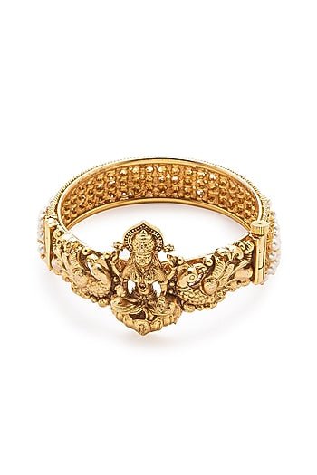 Gold Finish Pearl Bangles