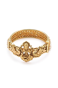 Gold Finish Pearl Bangles