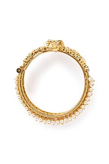 Gold Finish Pearl Bangles