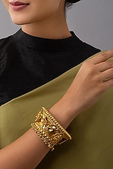 Gold Finish Hydro Ruby Bangles