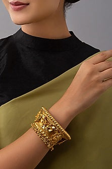 Gold Finish Hydro Ruby Bangles