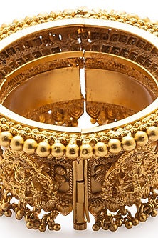 Gold Finish Hydro Ruby Bangles