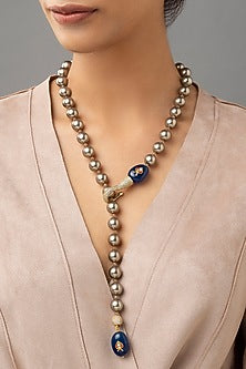Gold Finish Pearls Necklace