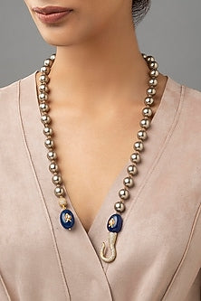 Gold Finish Pearls Necklace