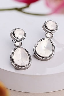 Gold Finish Cubic Zircon Stud Earrings