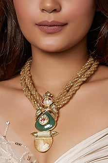 Gold Finish Handcrafted Pendant Necklace