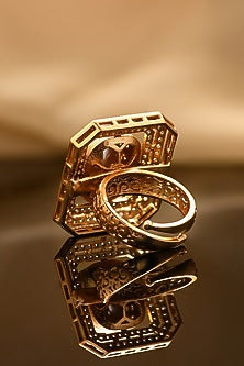 Gold Plated Kundan Polki Ring