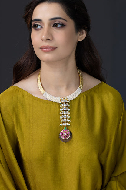 Gold Finish Brass Necklace