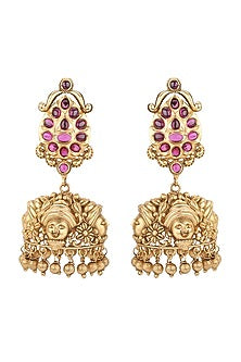 Gold Plated Emerald Earrings
