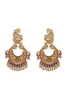 Gold Plated Antique Pearl Earrings