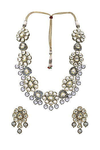 Gold Plated Meenakari Necklace Set