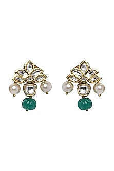 Gold Plated Jade Bead Necklace Set