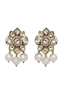 Gold Plated Baroque Pearl Necklace Set