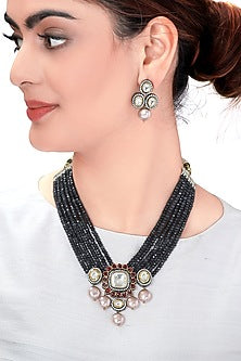 Gold Plated Shell Pearl Necklace Set