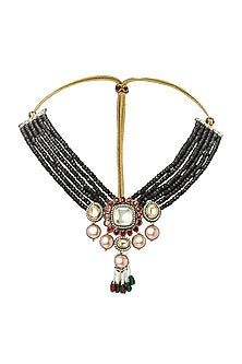 Gold Plated Shell Pearl Necklace Set