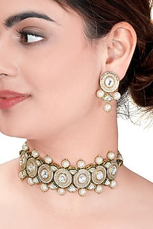 Gold Plated Meenakari Choker Necklace Set