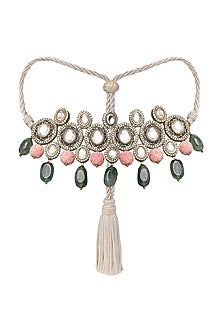 Gold Plated Coral Bead Necklace Set