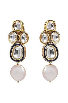Gold Plated Agate & Pearl Necklace Set