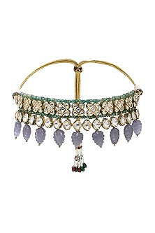 Gold Plated Polki Choker Necklace Set