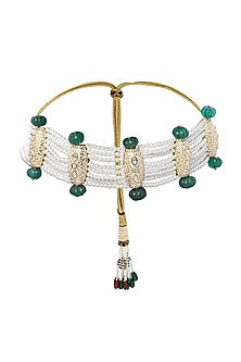 Gold Plated Onyx Bead Necklace Set