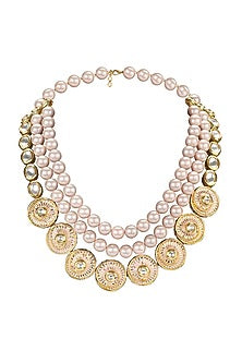 Gold Plated Meenakari Pearl Necklace Set