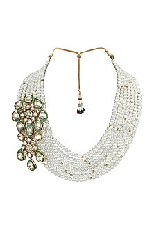 Gold Plated Polki Necklace Set