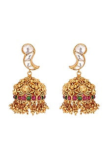 Gold Plated Temple Pendant Necklace Set