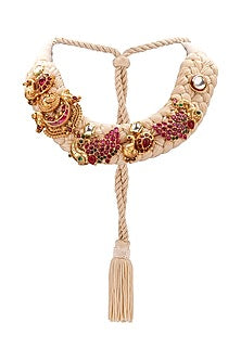 Gold Plated Resham Thread Necklace Set