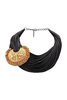 Antique Gold Plated Resham Thread Necklace Set