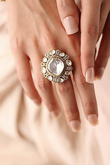 Gold Finish Motif Ring