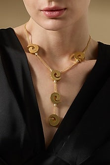 Gold Finish Solene Necklace