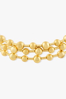 Gold Finish Solmae Sculpted Choker Necklace