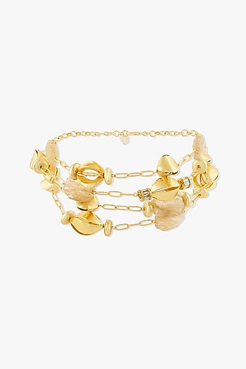 Gold Finish Maelis Choker Necklace
