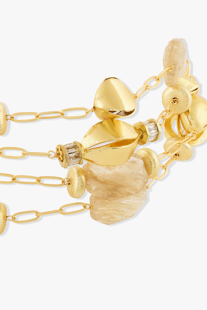 Gold Finish Maelis Choker Necklace