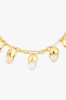 Gold Finish Baroque Pearl Joraelle Necklace