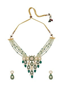 Gold Finish Meenakari Necklace Set
