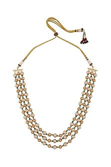 Gold Finish Shell Pearl Long Necklace