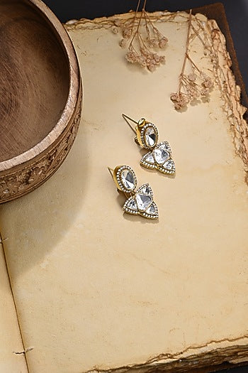 Gold Finish Dangler Earrings